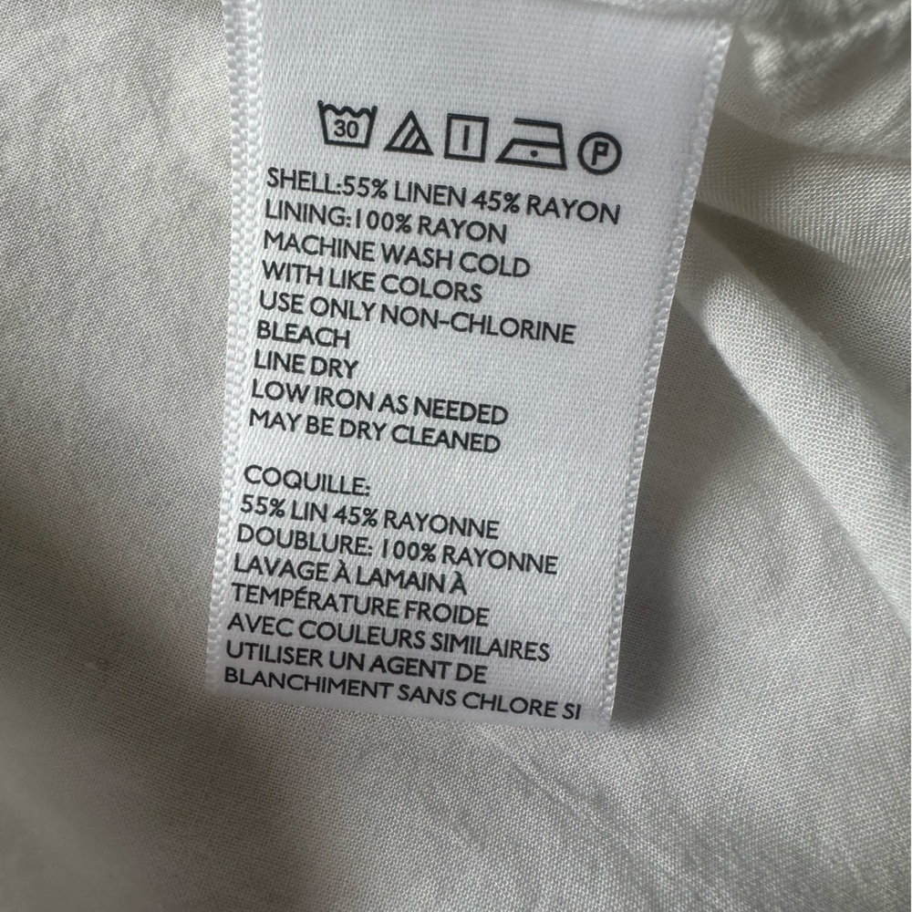 Urban Oufitters Amber Button-Down Linen Sleeveless Midi Dress White size S - Picture 7 of 9